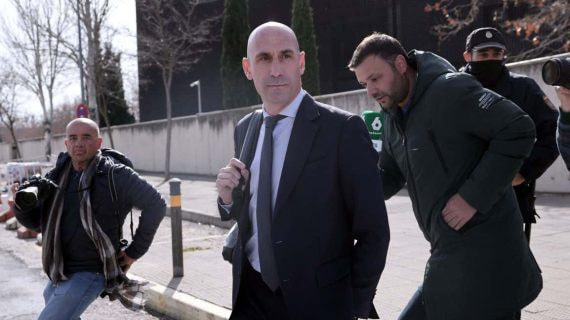 Luis Rubiales, a la salida del juzgado.