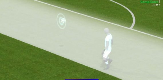 El 'frame' mostrado en la realización televisiva para explicar el no fuera de juego de Haaland.