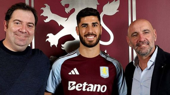 Damià Vidagany, Marco Asensio y Monchi en la presentación del balear.