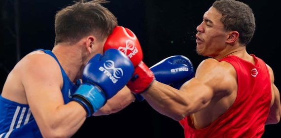 Imagen de un combate disputado en un torneo de World Boxing.