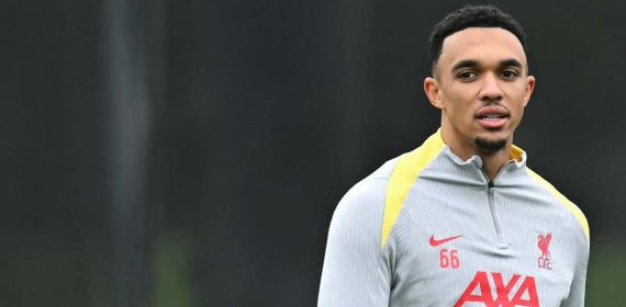 Alexander-Arnold, en un entrenamiento.