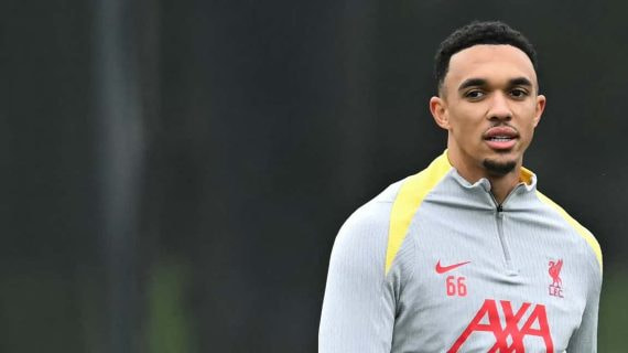 Alexander-Arnold, en un entrenamiento.