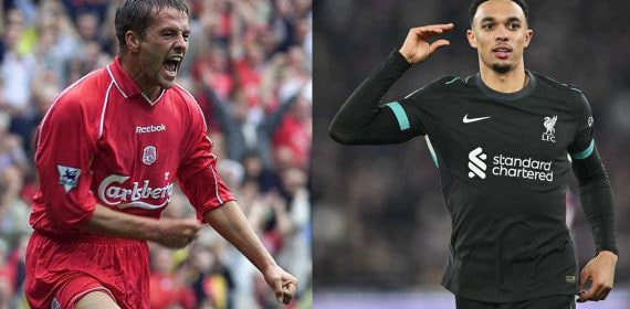 Michael Owen jugó hasta el 2004 en el Liverpool antes de fichar por el Real Madrid.