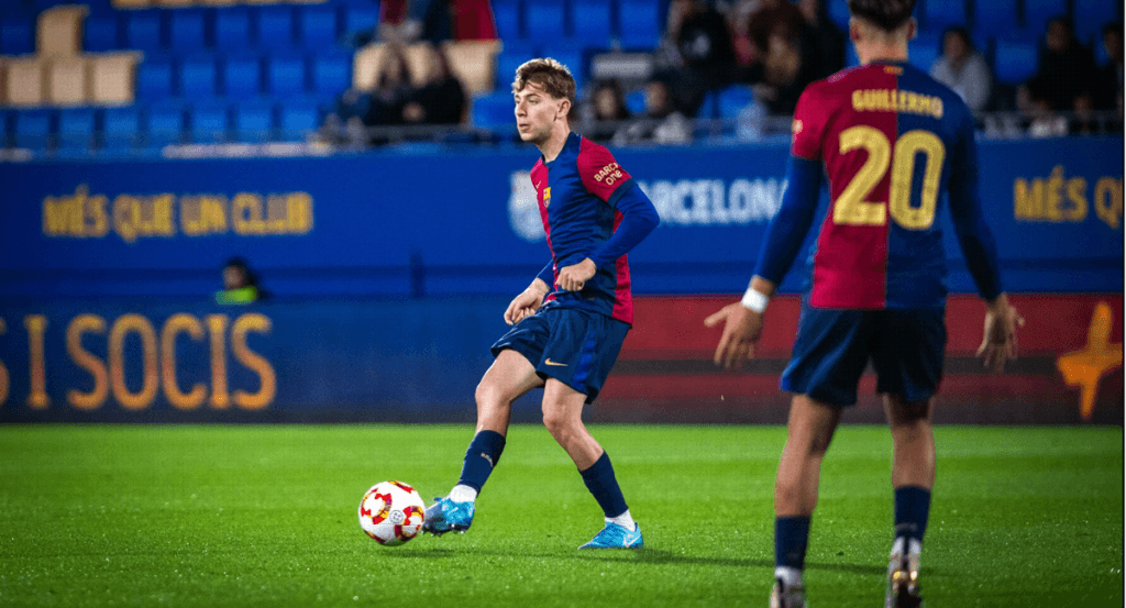 Pau Prim durante un partido de la primera vuelta en el Johan.