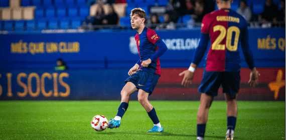 Pau Prim durante un partido de la primera vuelta en el Johan.