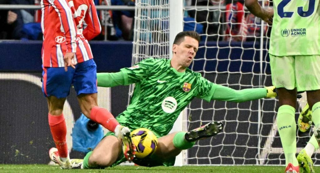 Szczesny en el partido ante el Atlético de Madrid.