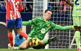 Szczesny en el partido ante el Atlético de Madrid.