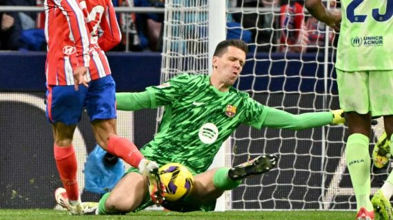 Szczesny en el partido ante el Atlético de Madrid.