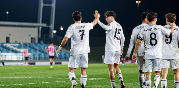 El Real Madrid Castilla, en un partido este curso.