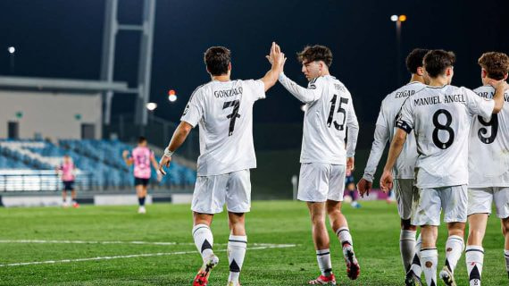 El Real Madrid Castilla, en un partido este curso.