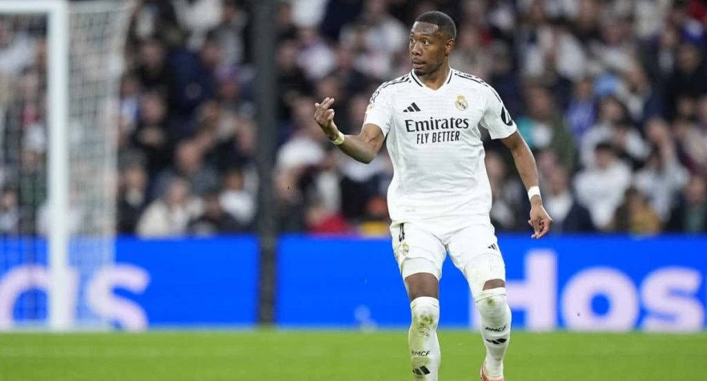 Alaba, durante un partido con el Real Madrid esta temporada.
