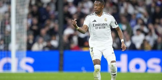 Alaba, durante un partido con el Real Madrid esta temporada.