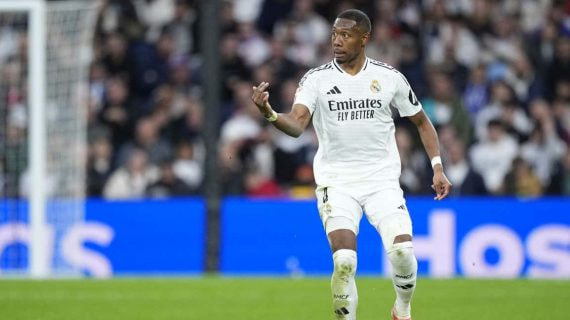 Alaba, durante un partido con el Real Madrid esta temporada.