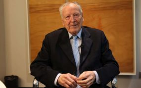 José María Álvarez del Manzano, tras la entrevista.