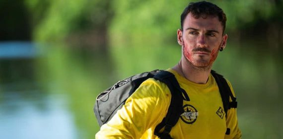 Aratz Lakuntza, durante su aventura en 'El Conquistador del Fin del Mundo'.
