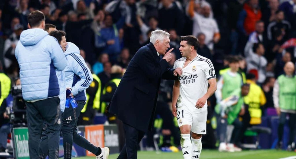 Brahim y Ancelotti.