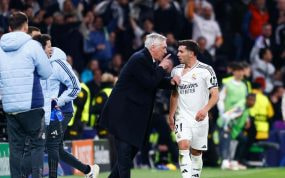 Brahim y Ancelotti.
