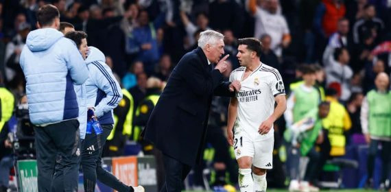 Brahim y Ancelotti.