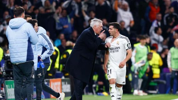 Brahim y Ancelotti.