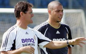 Fabio Capello y Ronaldo, en el Real Madrid.