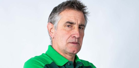 José María Ceballos, exportero del Racing y actual coordinador de los guardametas en la cantera.