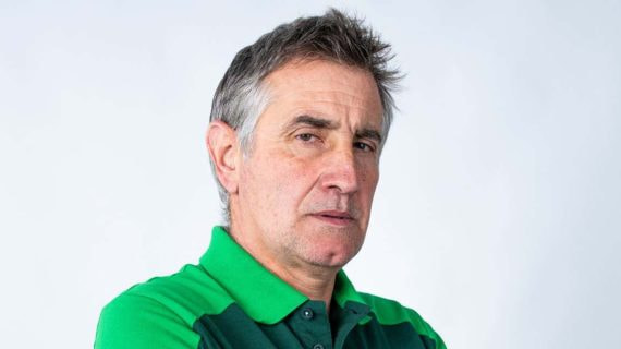 José María Ceballos, exportero del Racing y actual coordinador de los guardametas en la cantera.