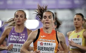 Esther Guerrero durante su participación en el Mundial de atletismo indoor de Nanjing 2025.