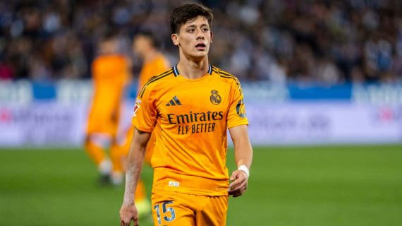 Arda Güler, durante el Leganés - Real Madrid de Copa que se disputó en Butarque.
