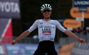 Juan Ayuso, campeón de la Tirreno-Adriático 2025.