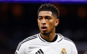 Jude Bellingham durante un partido de la Champions League con el Real Madrid.