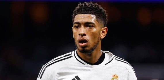 Jude Bellingham durante un partido de la Champions League con el Real Madrid.