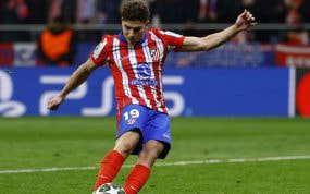Julián Alvarez, en la tanda de penaltis contra el Real Madrid.