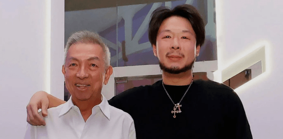 Kiat Lim y su padre.