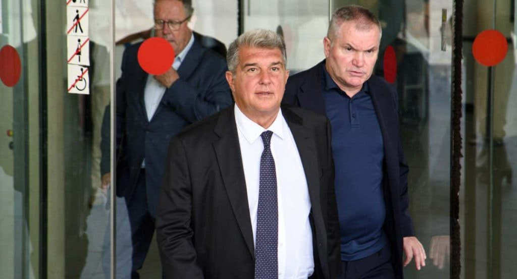 Joan Laporta, saliendo de los juzgados el pasado julio.