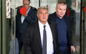 Joan Laporta, saliendo de los juzgados el pasado julio.