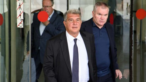 Joan Laporta, saliendo de los juzgados el pasado julio.