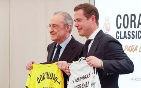 Florentino Pérez y Lars Ricken presentan el Corazón Classic Match 2025.