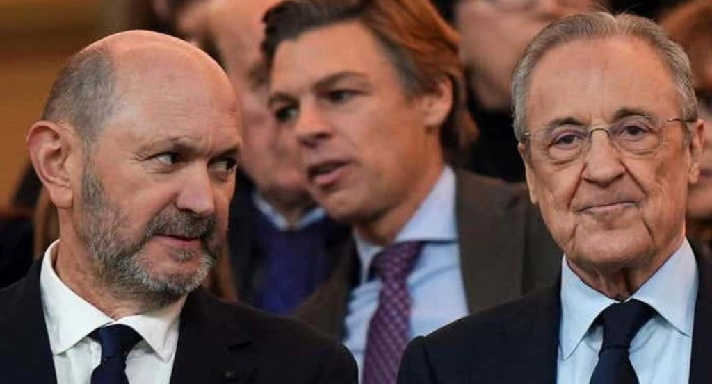 Louzán, junto a Florentino.