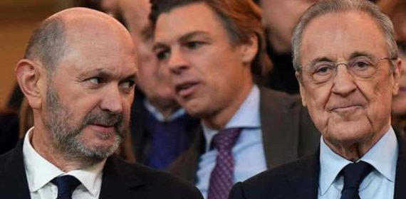 Louzán, junto a Florentino.