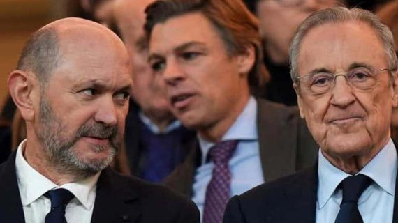 Louzán, junto a Florentino.
