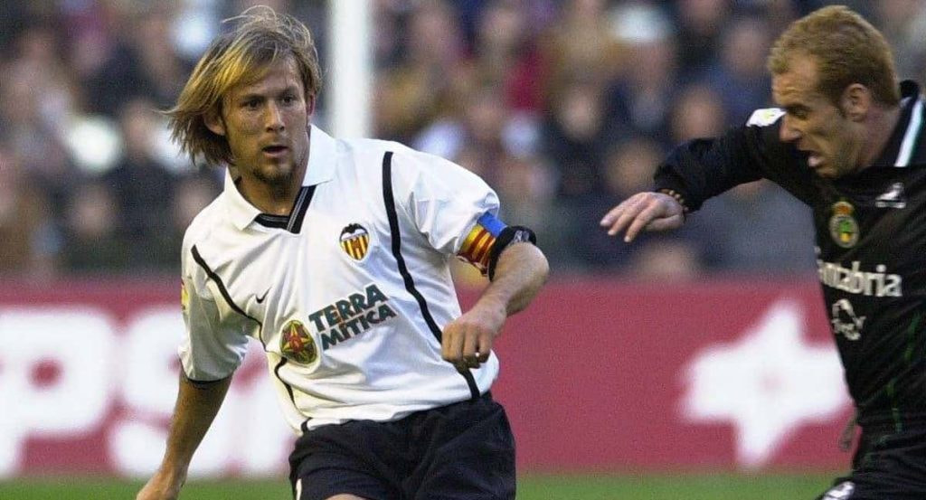 Gaizka Mendieta, en su etapa como futbolista del Valencia.