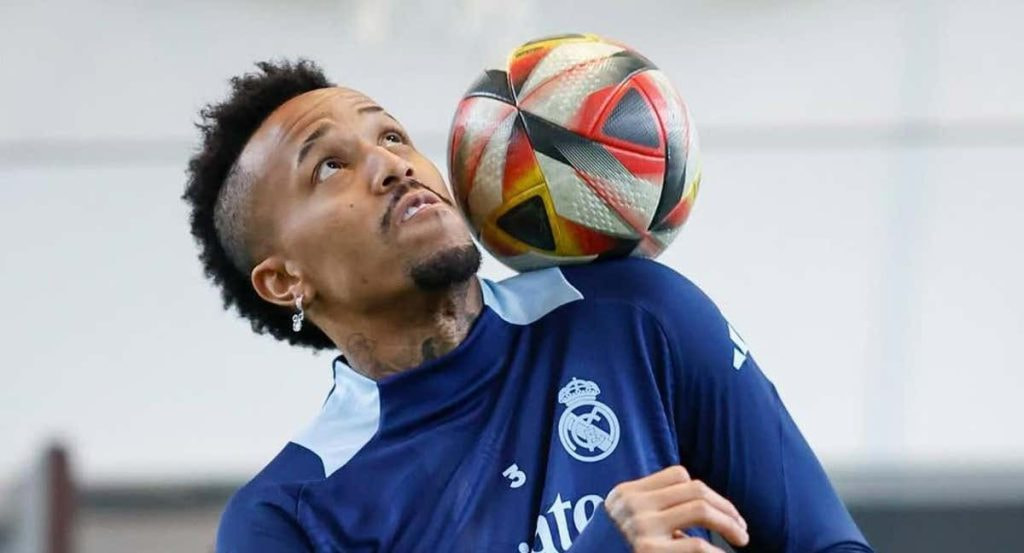 Militao se ejercita en el gimnasio de Valdebebas.