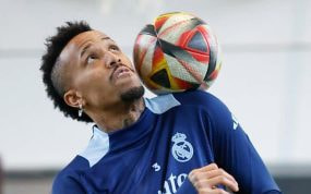 Militao se ejercita en el gimnasio de Valdebebas.