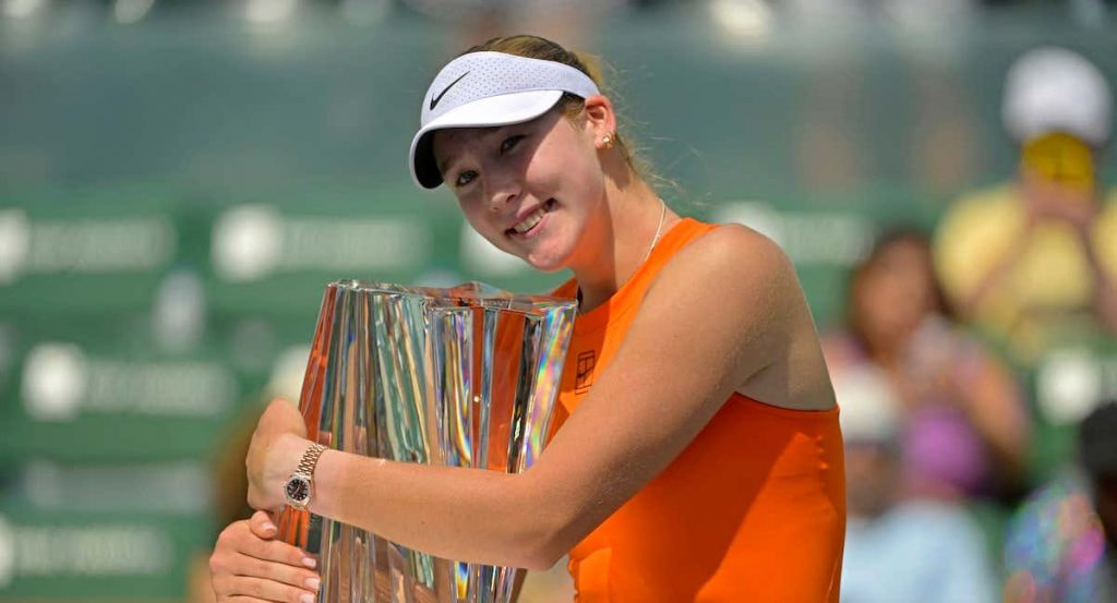 Mirra Andreeva tras ganar Indian Wells 2025.