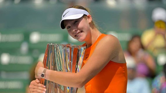 Mirra Andreeva tras ganar Indian Wells 2025.