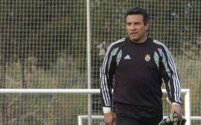 Paco Buyo, en un entrenamiento en la ciudad deportiva.