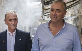 Javier Páez, dueño del Zamora, junto a su tío Manuel Ruiz de Lopera.