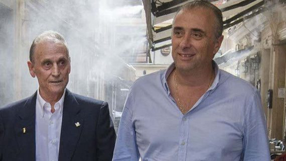 Javier Páez, dueño del Zamora, junto a su tío Manuel Ruiz de Lopera.