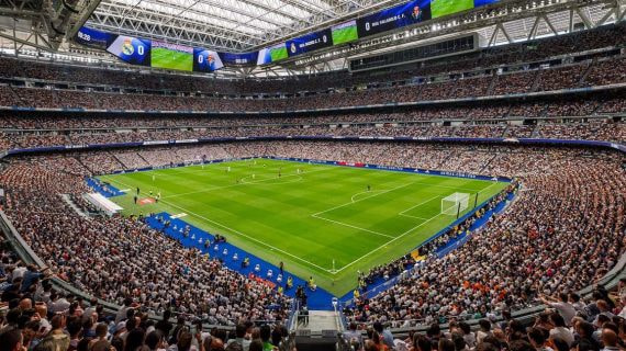 El estadio Bernabéu durante el Real Madrid-Valladolid.