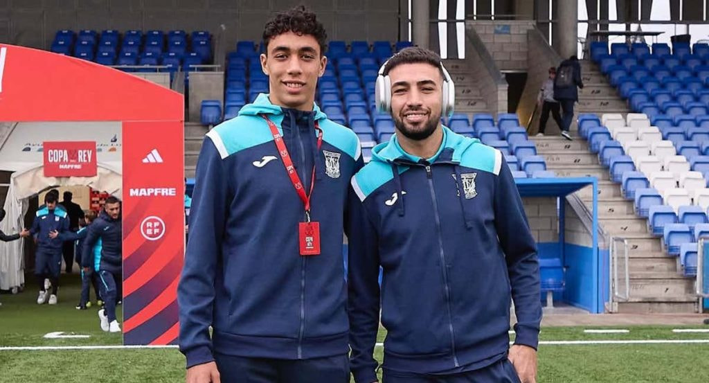Suleiman El Haddadi, junto a su hermano Munir, en una previa de Copa del Rey.
